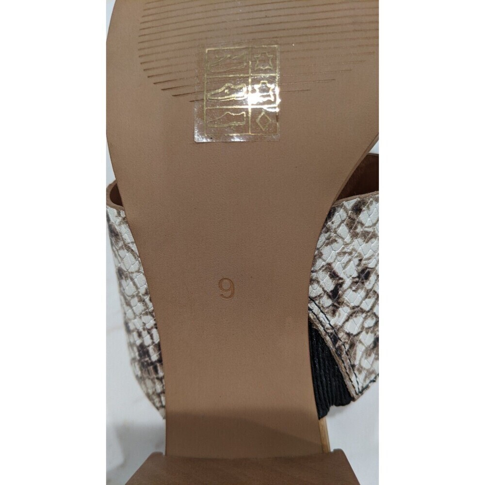 NWOT~Madewell Kiera Mule Sandal Sz 9 Slip On Snake Embossed Leather Block Heel - Picture 10 of 10